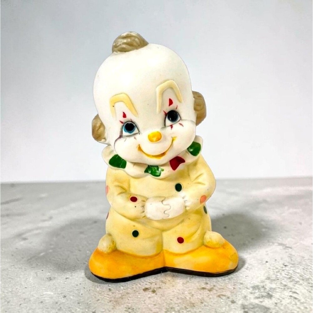 Vintage Ceramic Clown Night Light Base 1960s Kitsch Halloween Retro Figurine